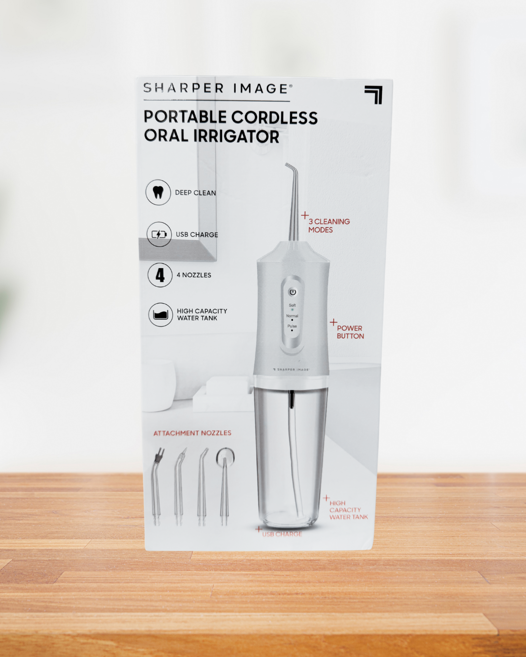 Irrigador oral portátil e inalámbrico