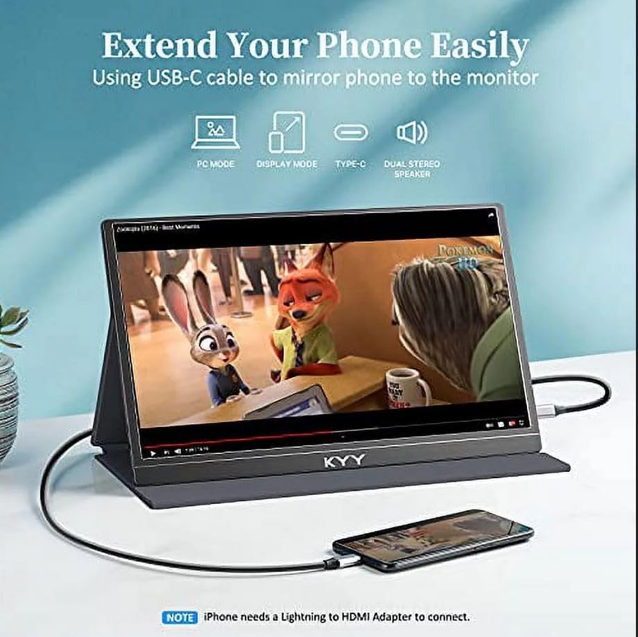 KYY Monitor portátil de 15.6"